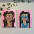 Preppy Funky Girl Canvas
