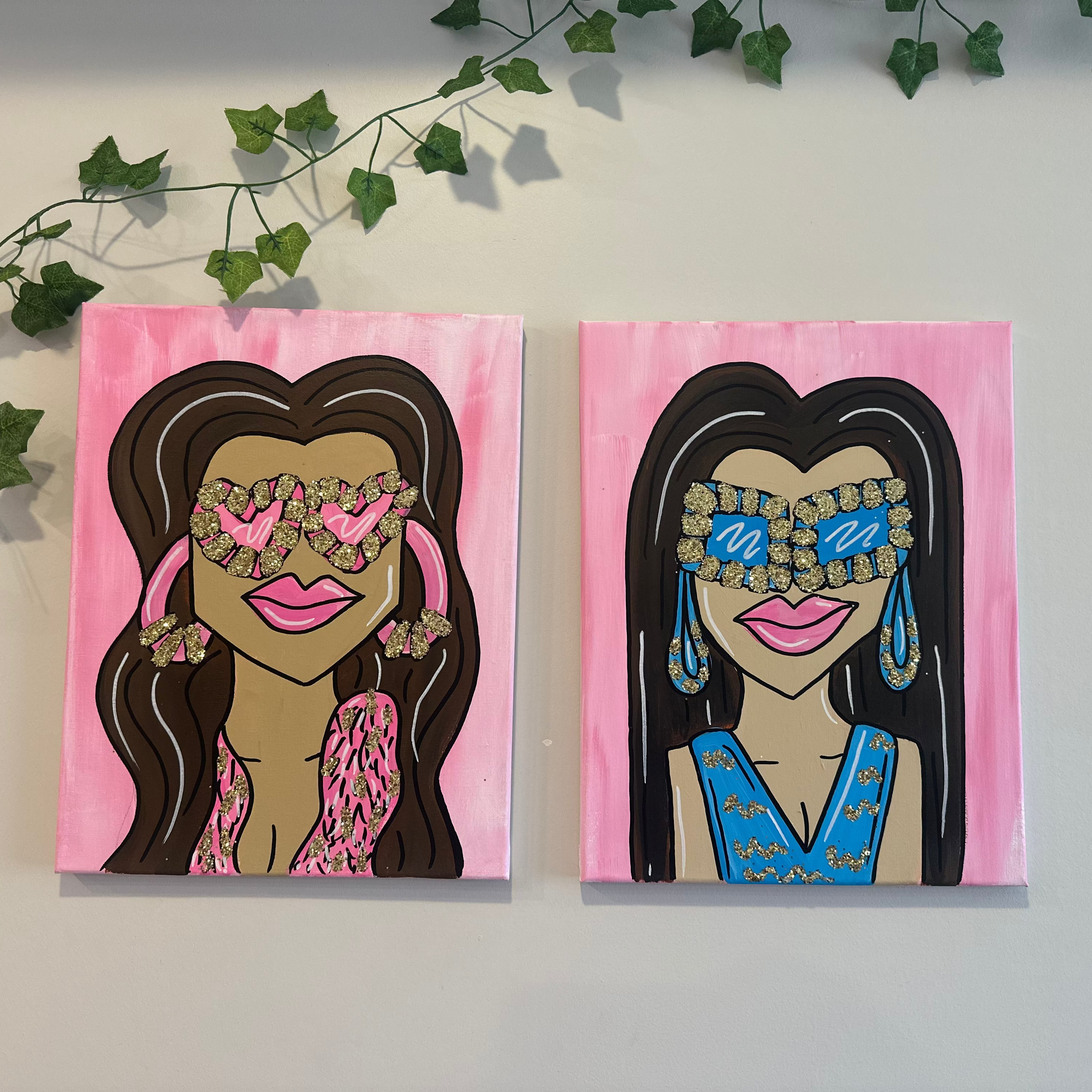 Preppy Funky Girl Canvas