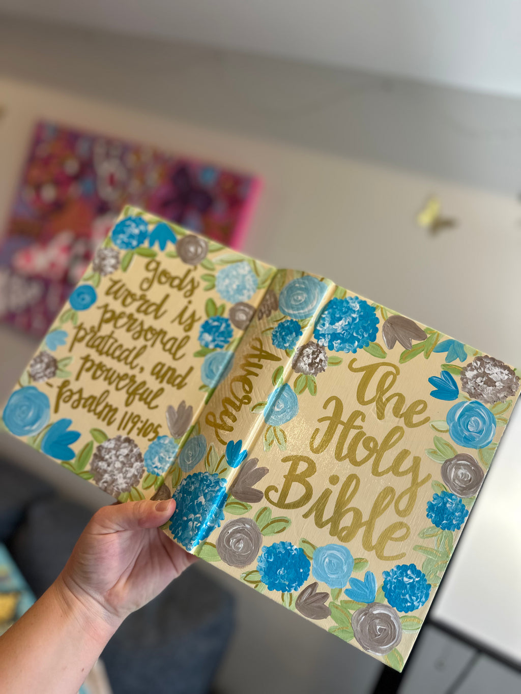 Custom Painted Bible
