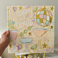 Preppy Happy Hour Bar Cart Painting