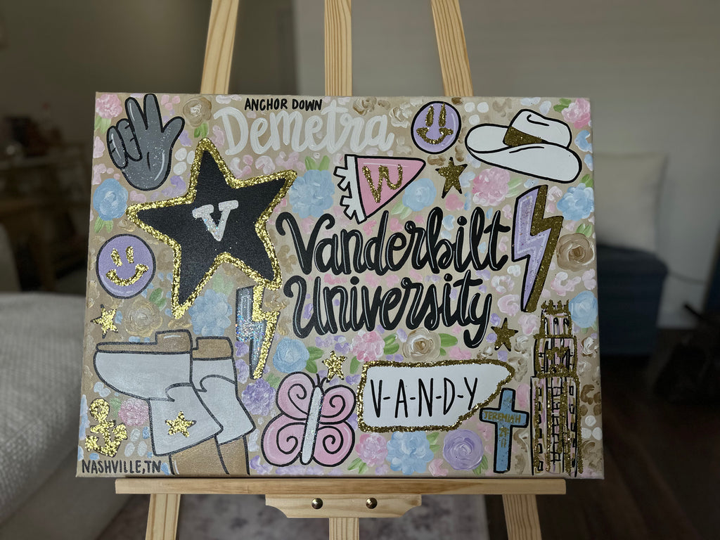 Custom Personalzied 'Viral' College Painting