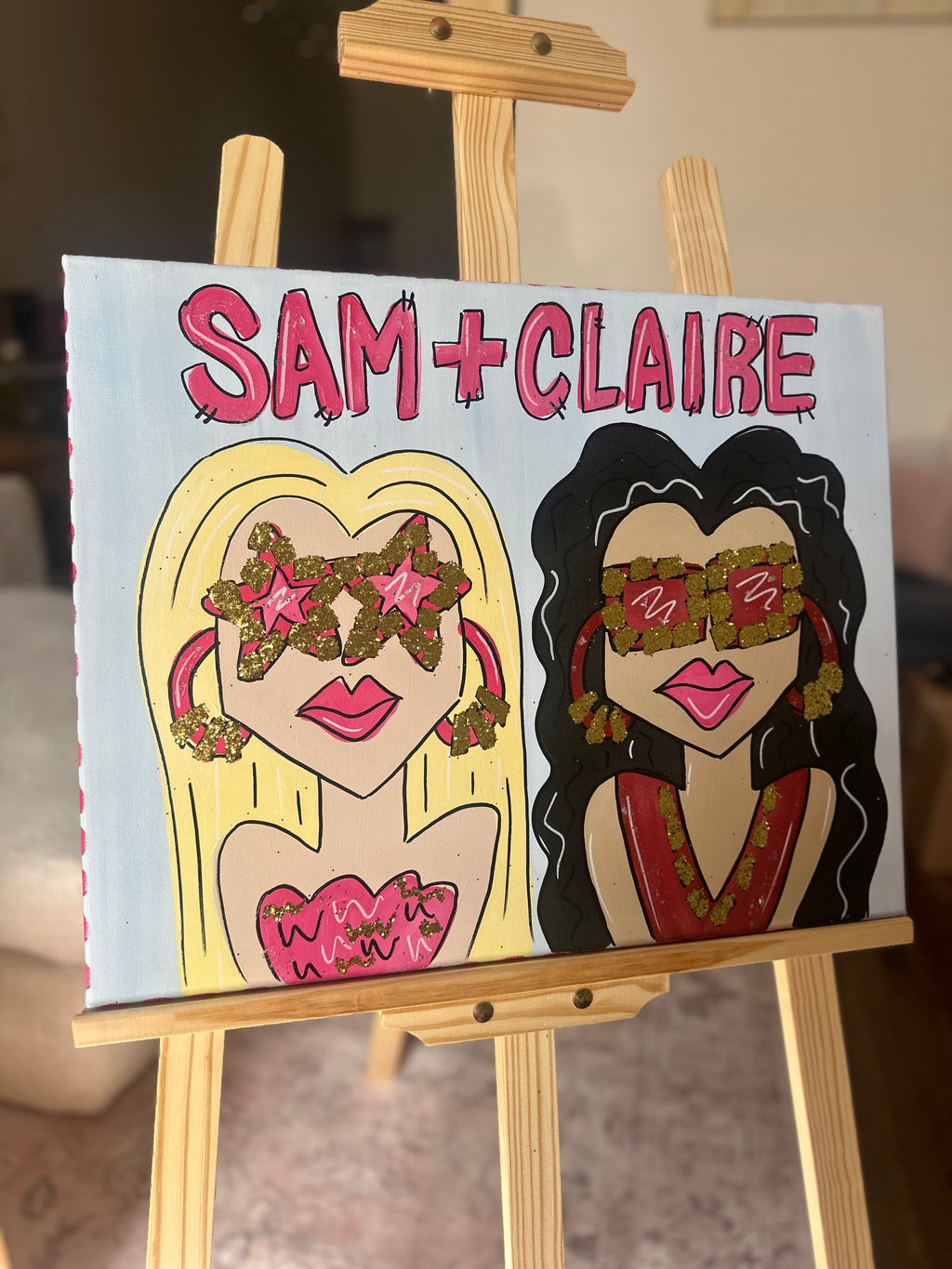 Preppy Girls Funky Roommate Canvas