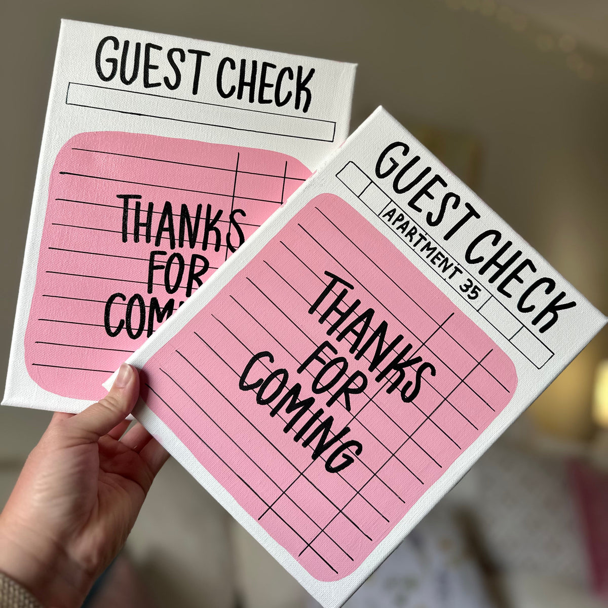 Pink Dorm Guest Check